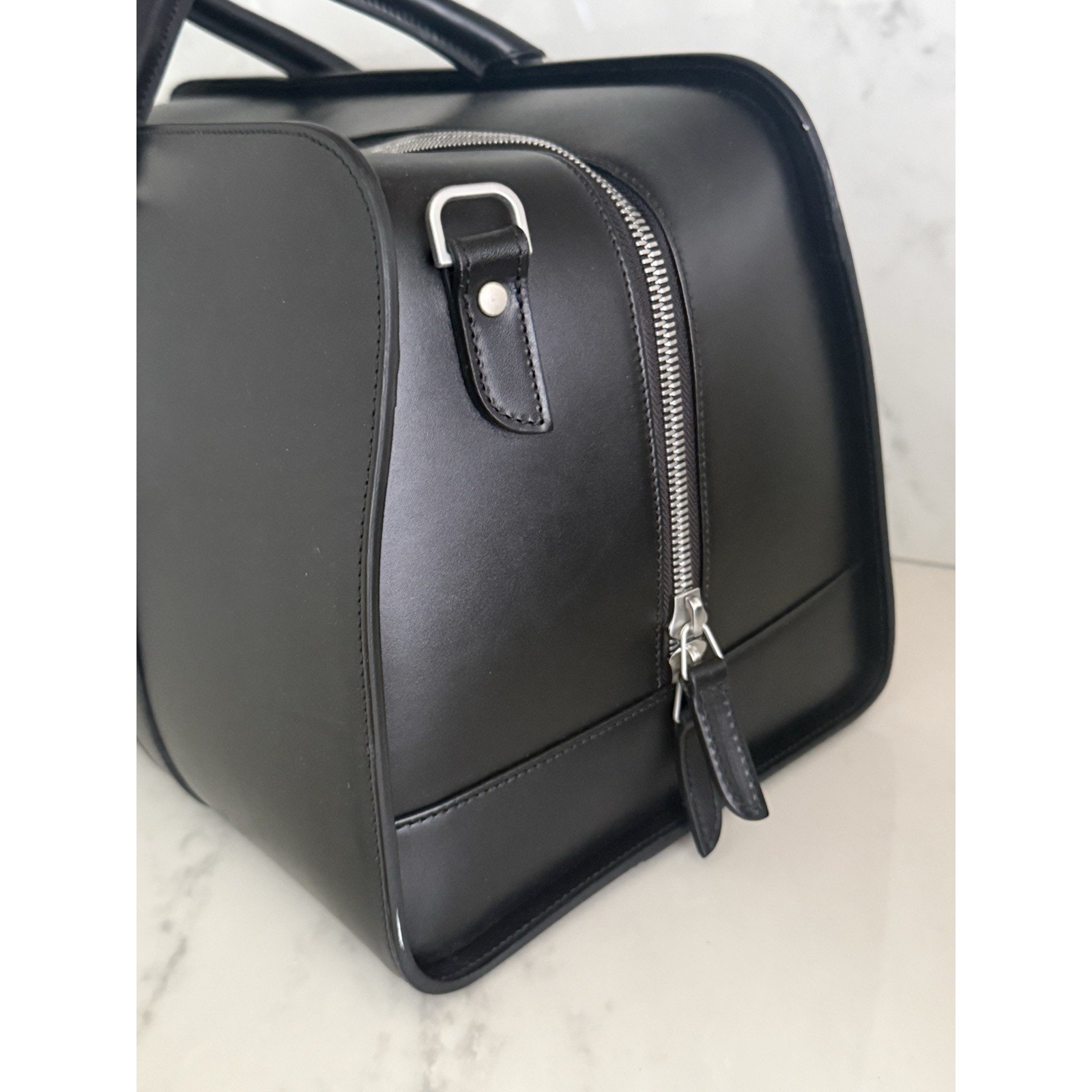 Original Carl Friedrik Weekender Leather Bag Made In Italy Black — image 8 of 8
